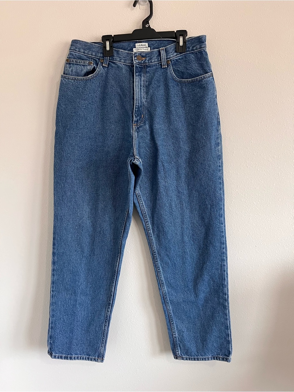 L.L. Bean Women's Boyfriend Jeans in Medium Blue Wash